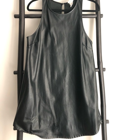 Vegan Leather Smock Dress - Picture 1 of 4